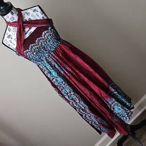 Bohemian Hippie Gypsy Beach Dress High Waist A-Line Long Skirt Women's One-Size